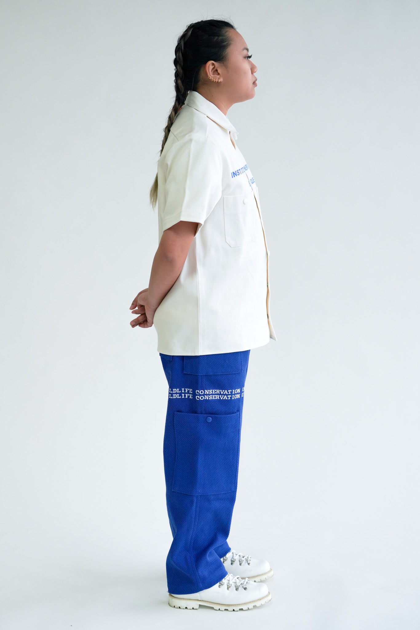 Short Sleeve Work Shirt - French Institute - White