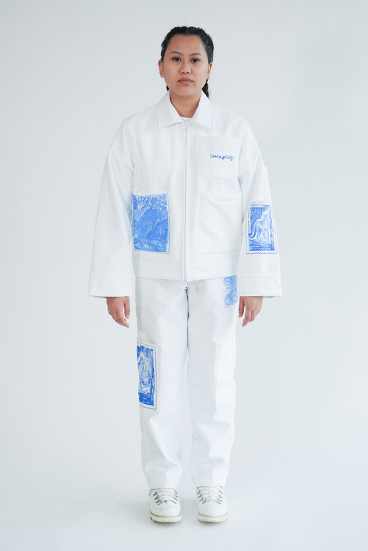 Adventure Jacket - White - Reversible Waterproof
