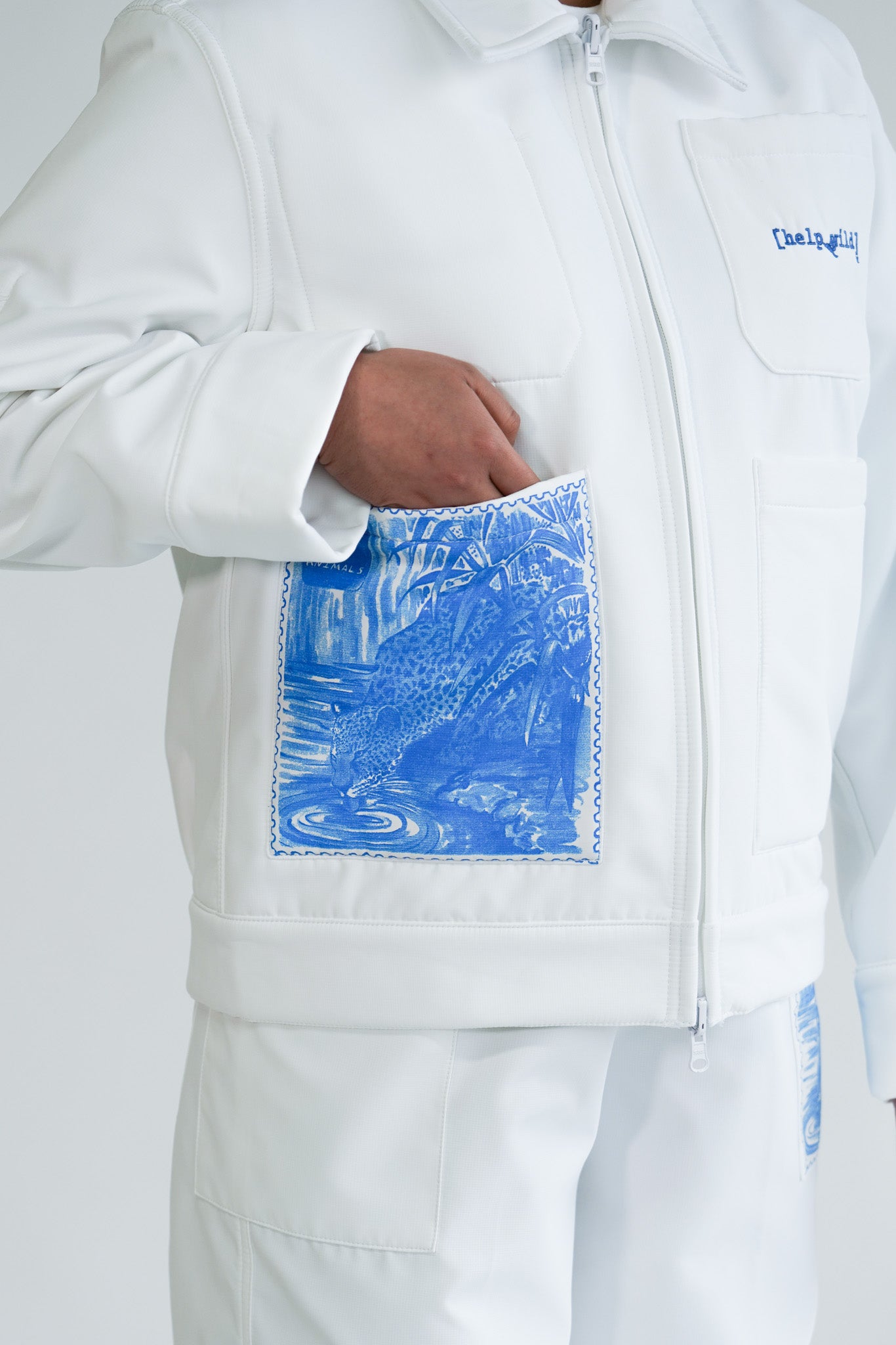 Adventure Jacket - White - Reversible Waterproof
