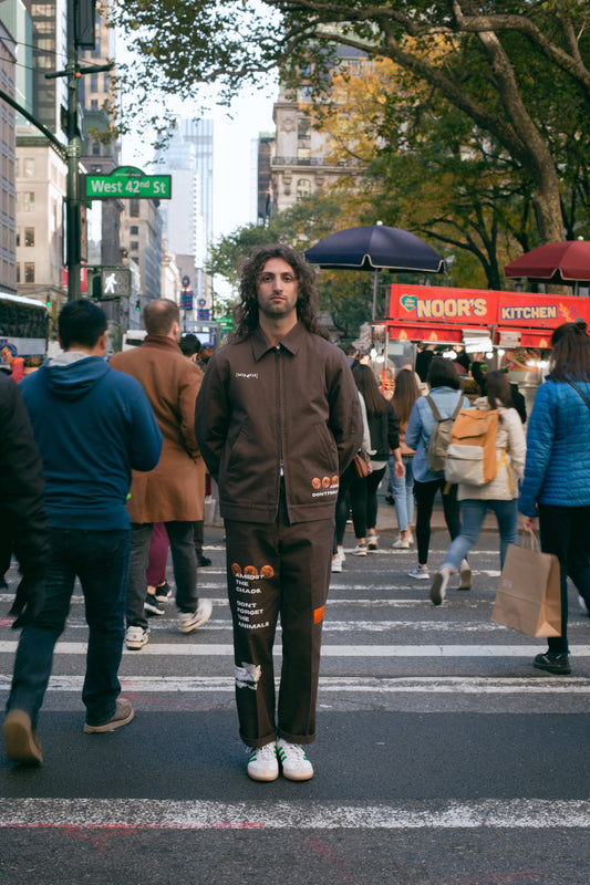 Twill Work Jacket - Polar Bear - Brown
