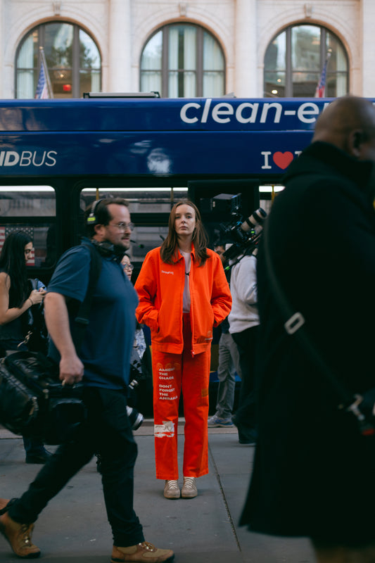 Twill Work Jacket - Polar Bear - Orange