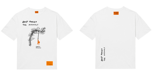 Organic Cotton T-shirt - Orangutan - White