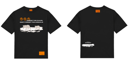 Organic Cotton T-shirt - Polar Bear - Black