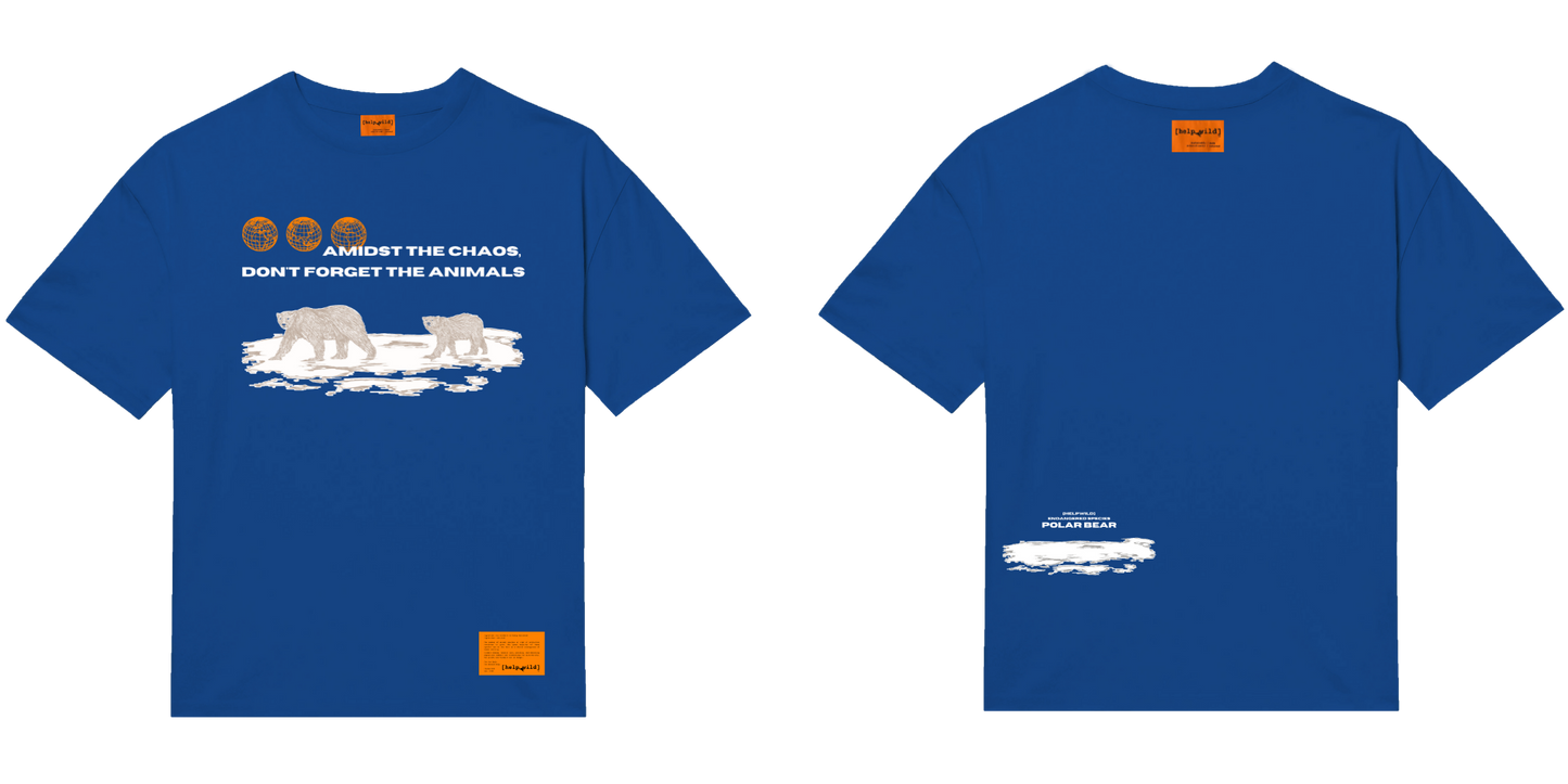 Organic Cotton T-shirt - Polar Bear - Blue