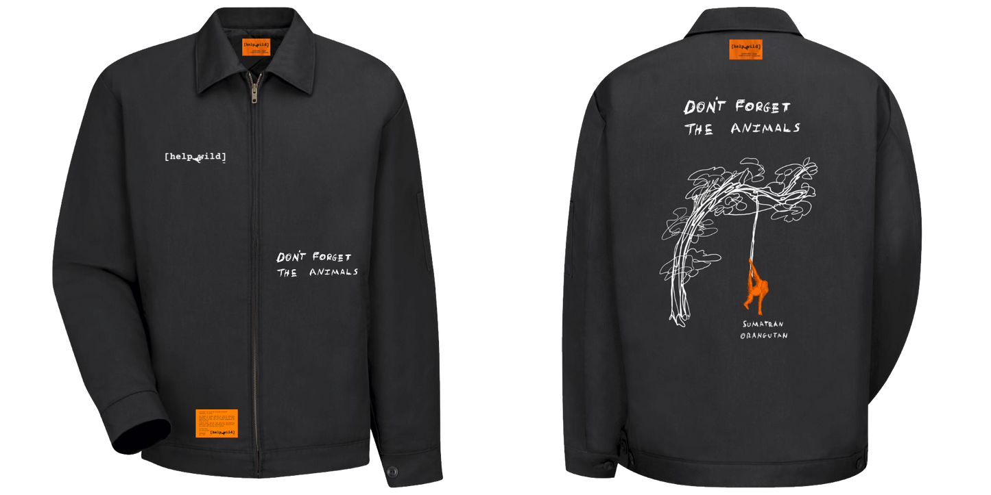 Twill Work Jacket - Orangutan - Black