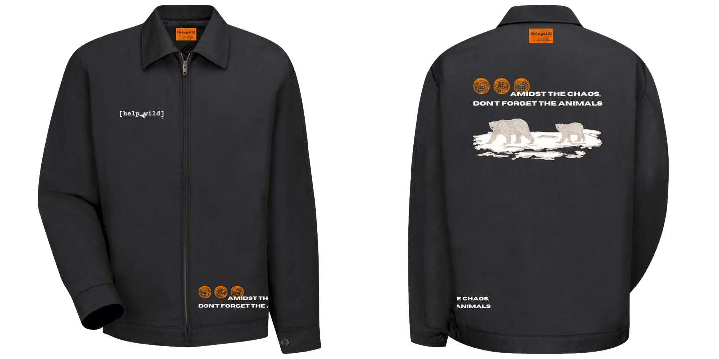 Twill Work Jacket - Polar Bear - Black