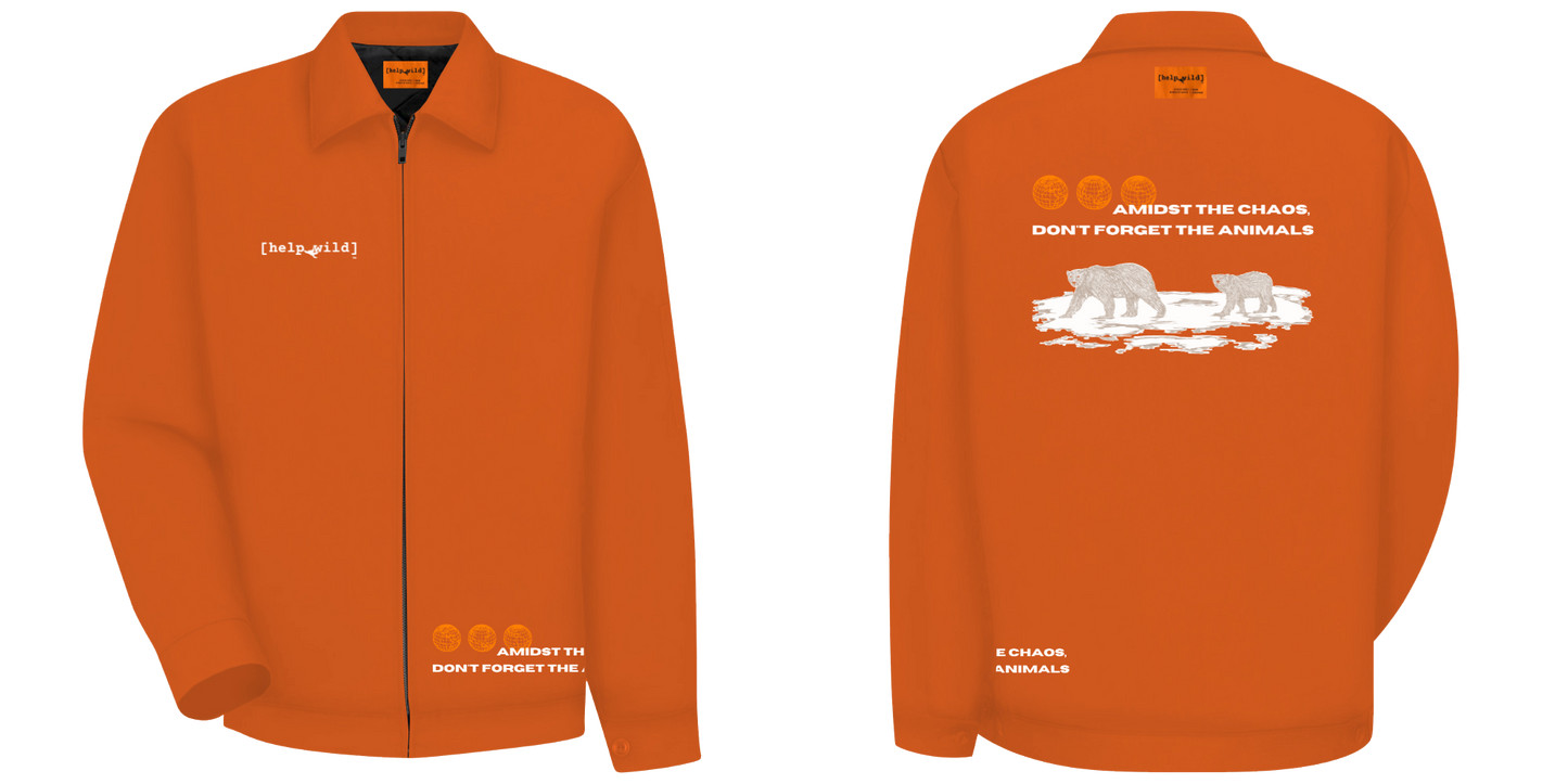 Twill Work Jacket - Polar Bear - Orange