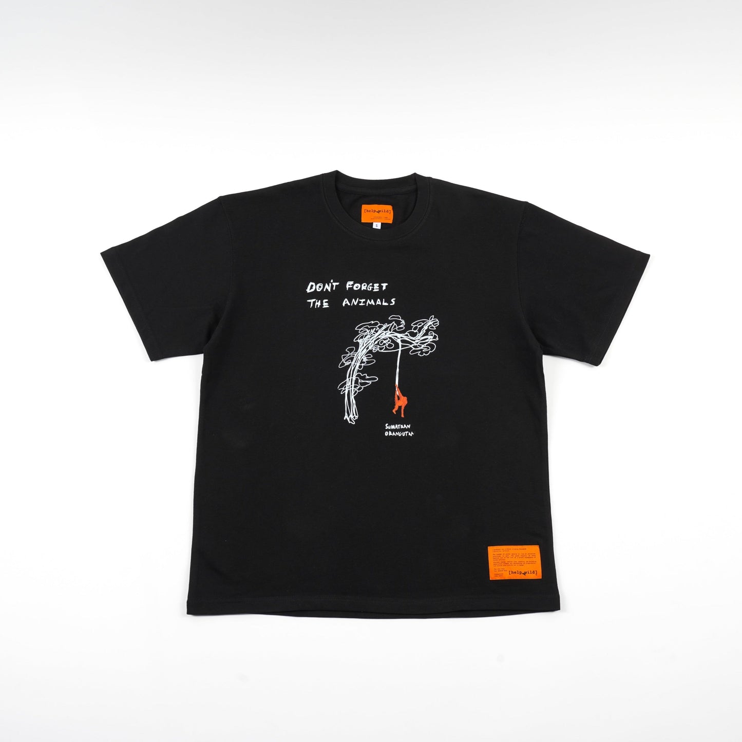 Organic Cotton T-shirt - Orangutan - Black