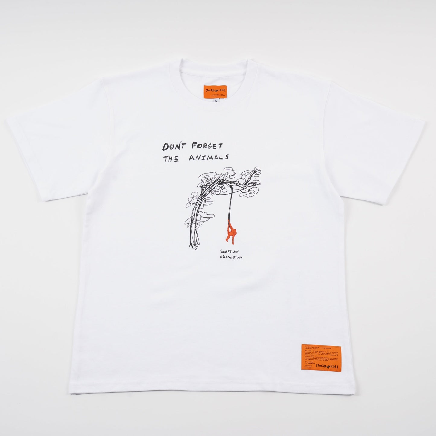 Organic Cotton T-shirt - Orangutan - White