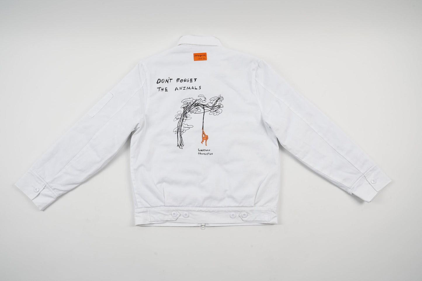 Twill Work Jacket - Orangutan - White
