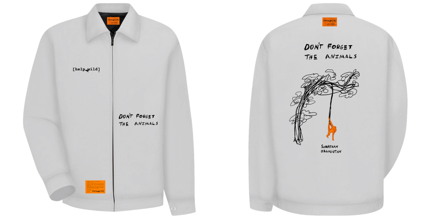 Twill Work Jacket - Orangutan - White
