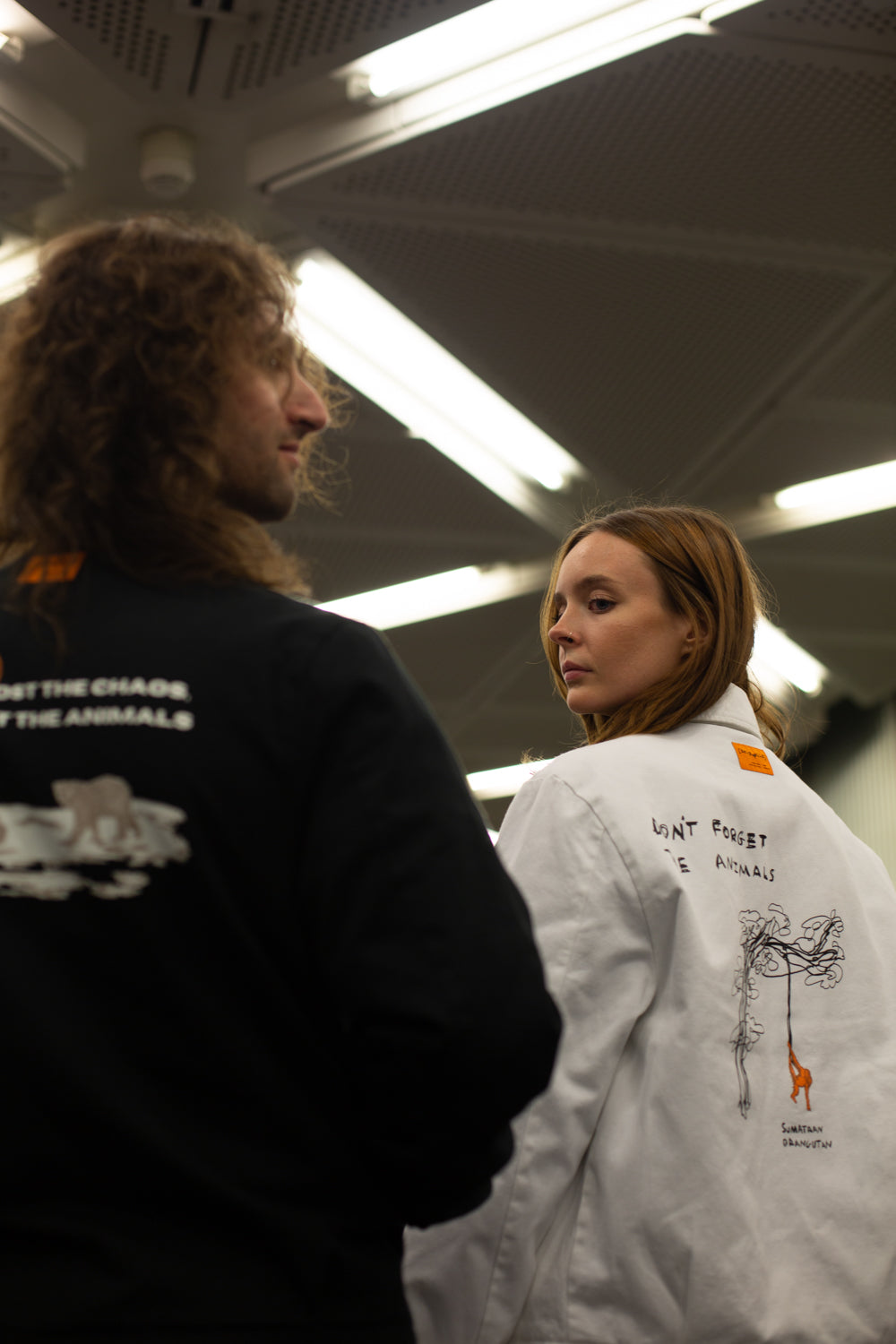 Twill Work Jacket - Orangutan - White