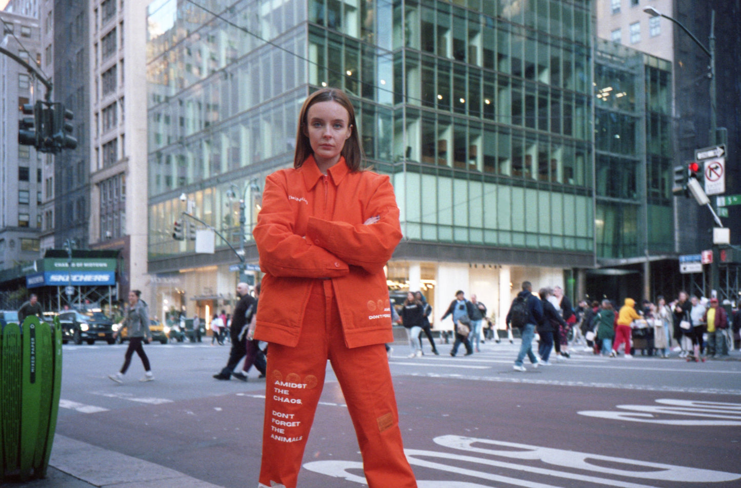 Twill Work Jacket - Polar Bear - Orange
