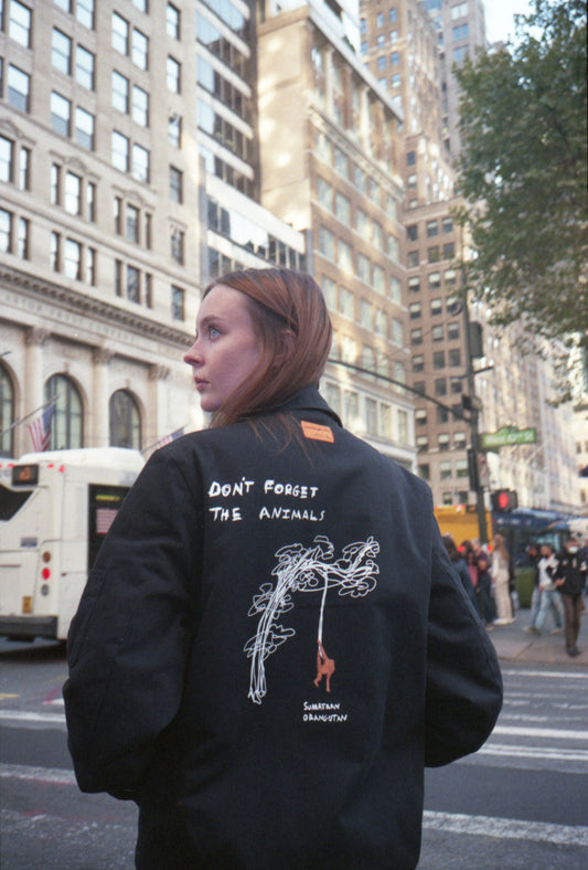 Twill Work Jacket - Orangutan - Black