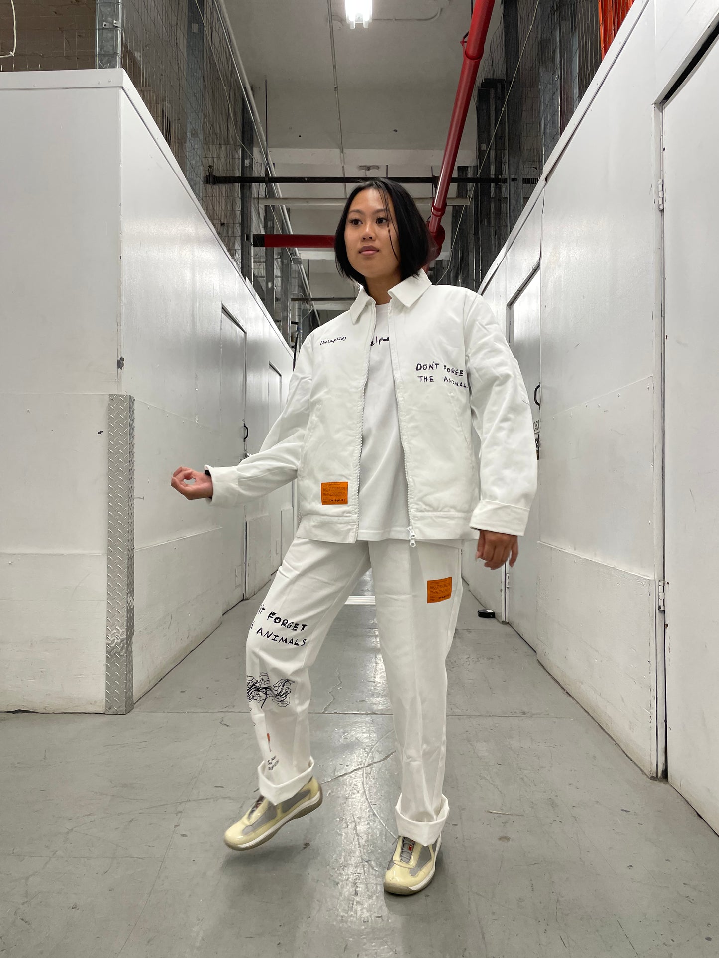 Work Pants - Orangutan - White