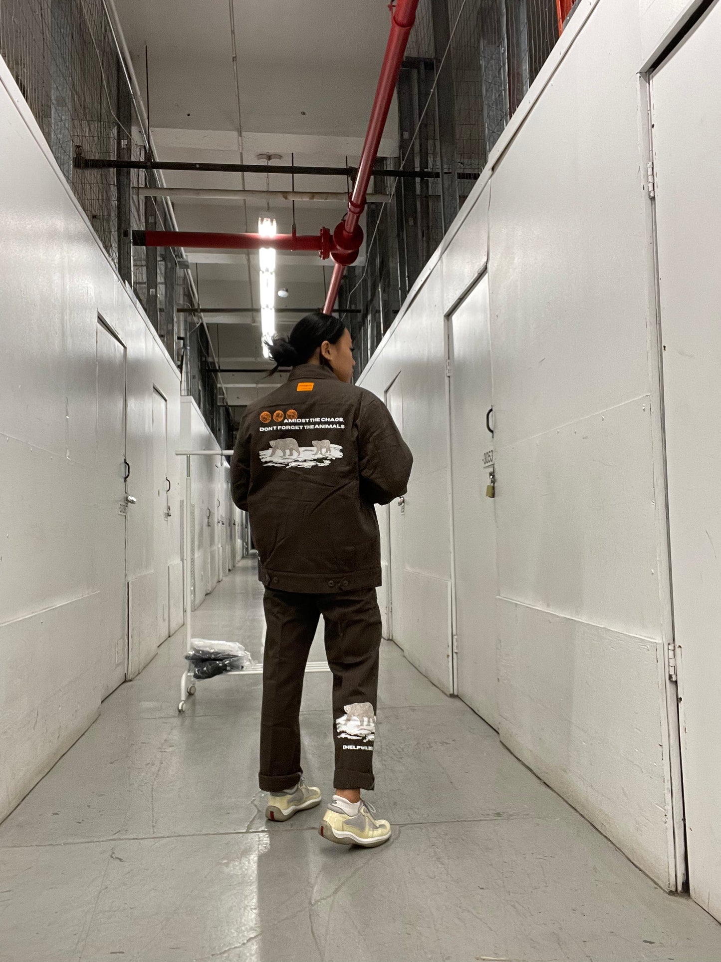 Twill Work Jacket - Polar Bear - Brown