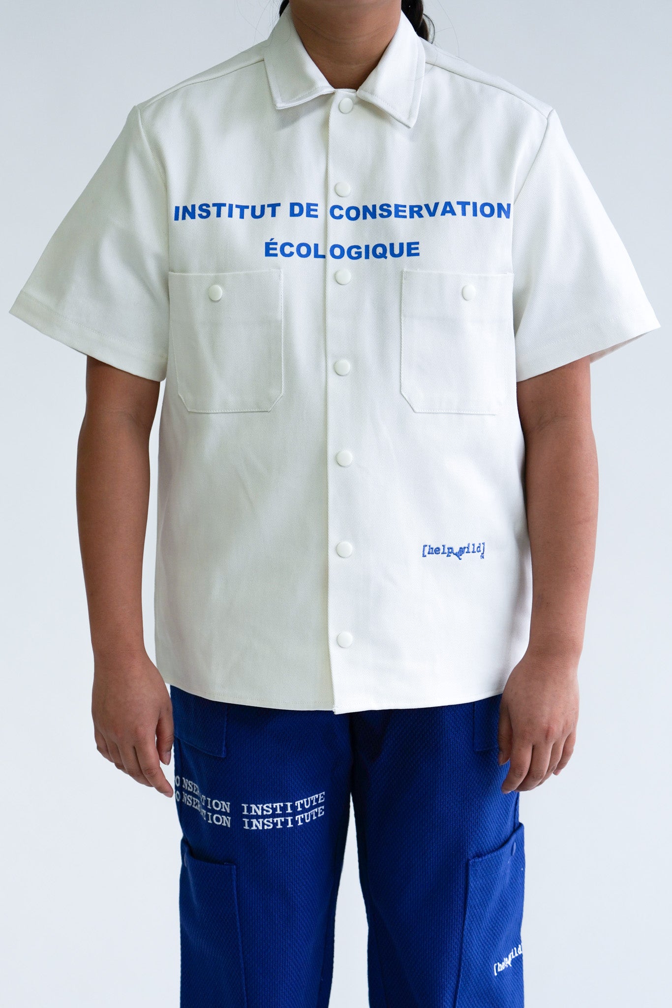 Short Sleeve Work Shirt - French Institute - White