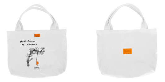 XL Tote Bag - Orangutan - White