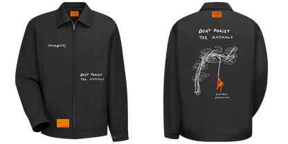 Twill Work Jacket - Orangutan - Black