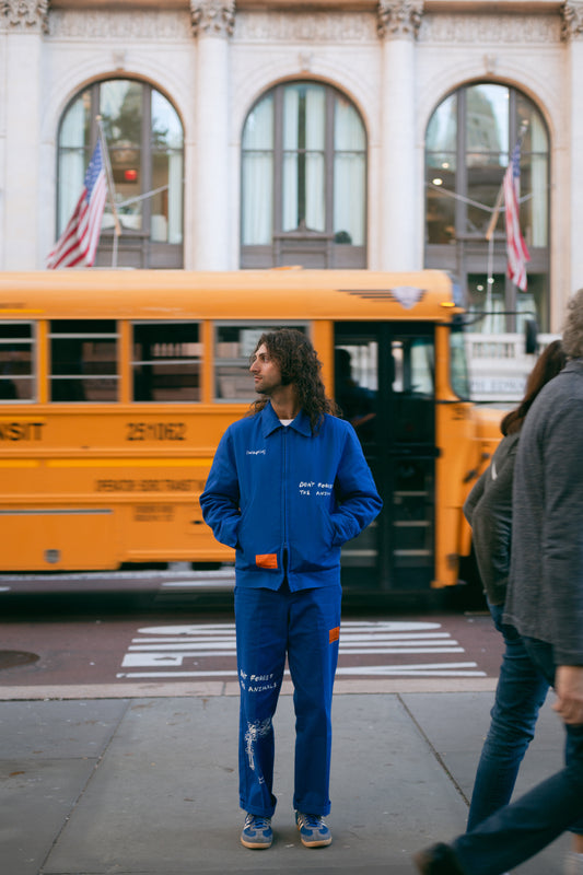 Twill Work Jacket - Orangutan - Blue