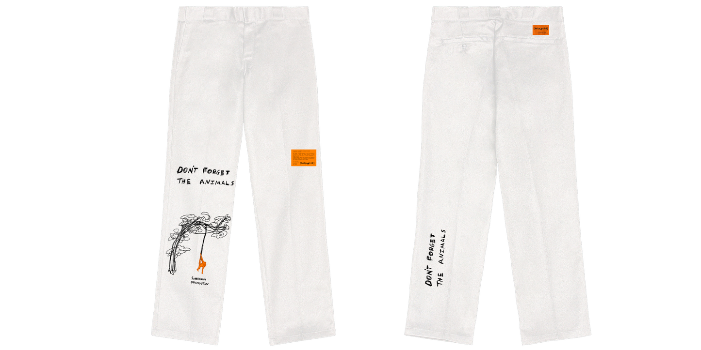 Work Pants - Orangutan - White