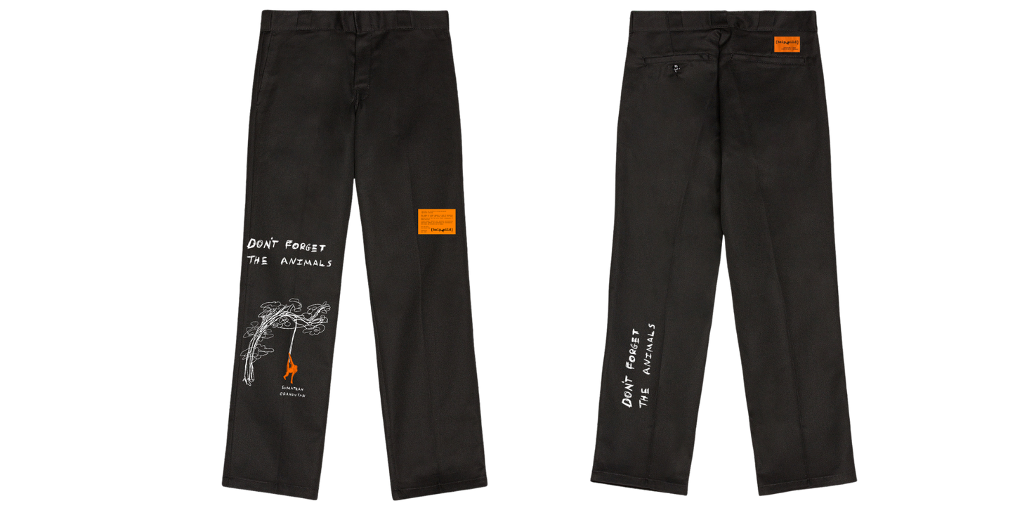 Work Pants - Orangutan - Black